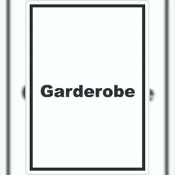HB-Druck Garderobe Aufkleber mit Text Kleidung aufbewahren hochkant A0 (841x1189mm)