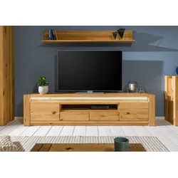 TV-Board Wildeiche 223x40x53 natur geölt KENT #132