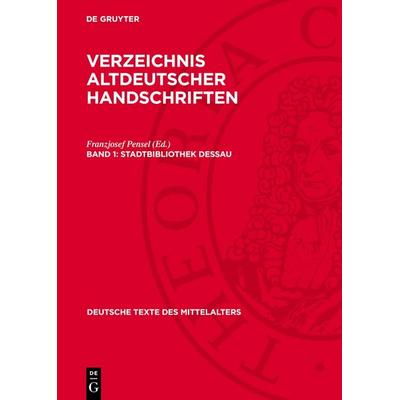 Stadtbibliothek Dessau, Gebundene Ausgabe von , De Gruyter, 978-3-11-277222-5