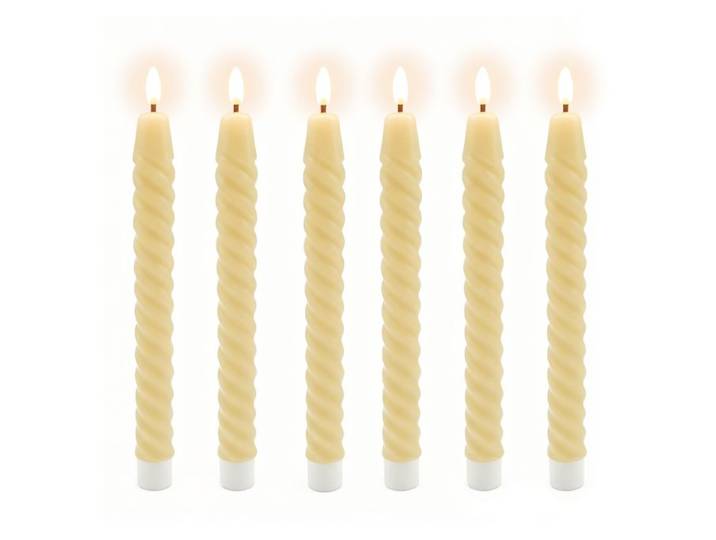 Relaxdays LED Stabkerzen 6er Set