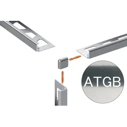 Schlüter Systems JOLLY-ATG Außenecke 90° Aluminium ATG - Aluminium titan glänzend eloxiert Höhe: 10 mm