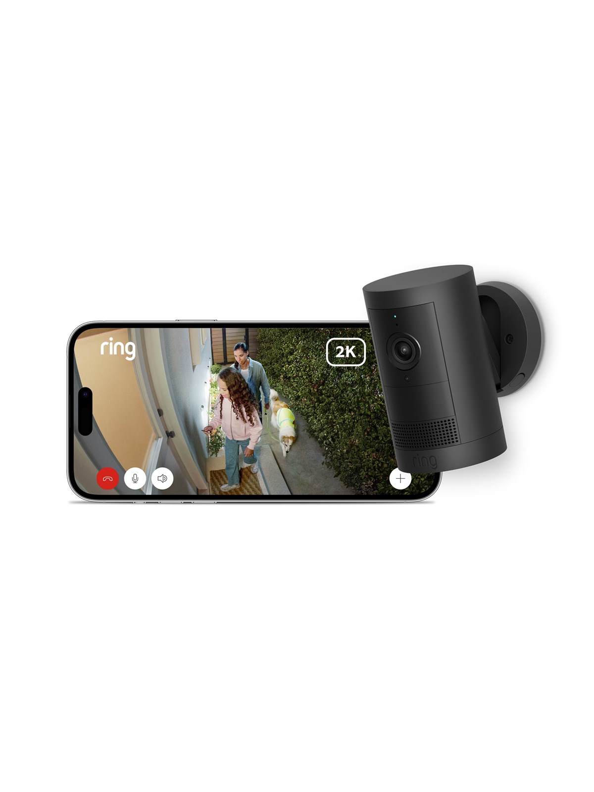 Ring Outdoor Cam Plus Battery - Retinal 2K - Black