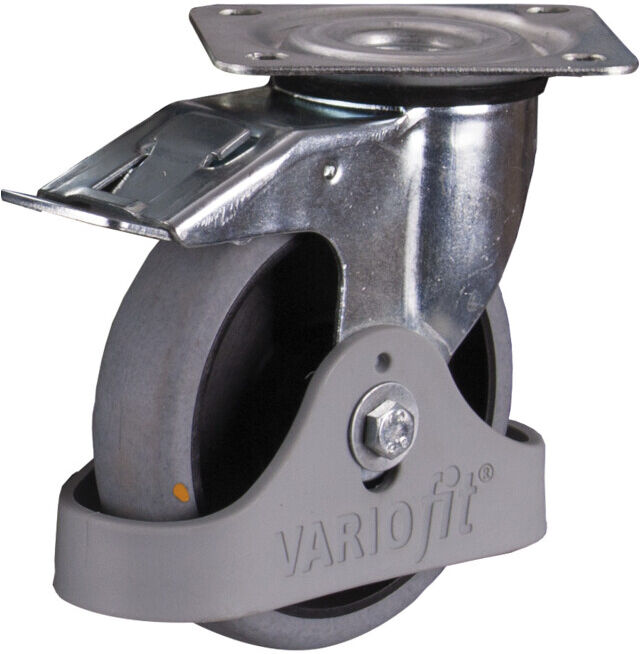 VARIOfit Roue de frein 125 × 32 mm gris électriquement conducteur (dpg-125.036)
