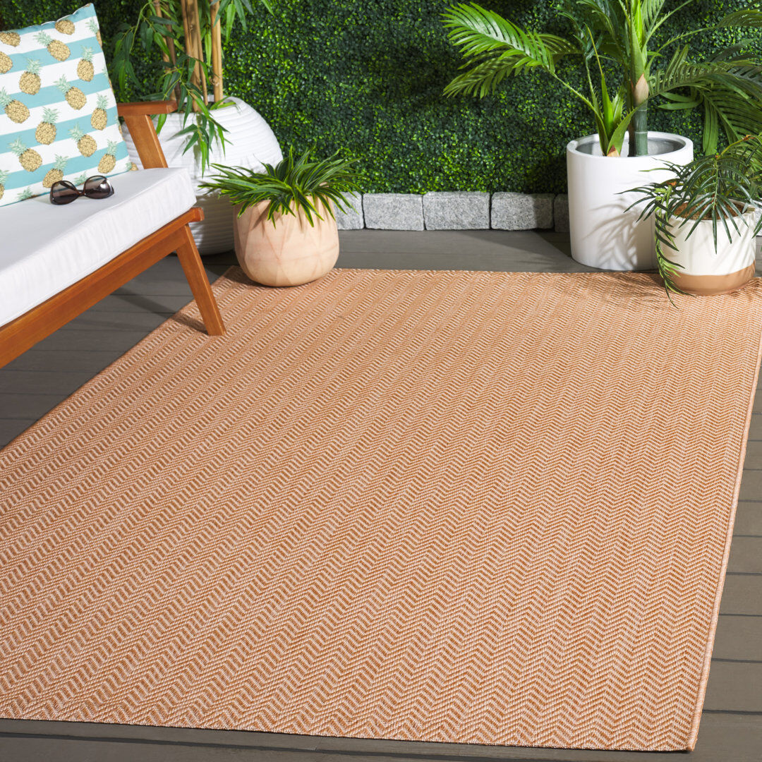 Brayden Studio Caletha Natural/Cream Indoor/Outdoor Rug Gray Square 122 cm