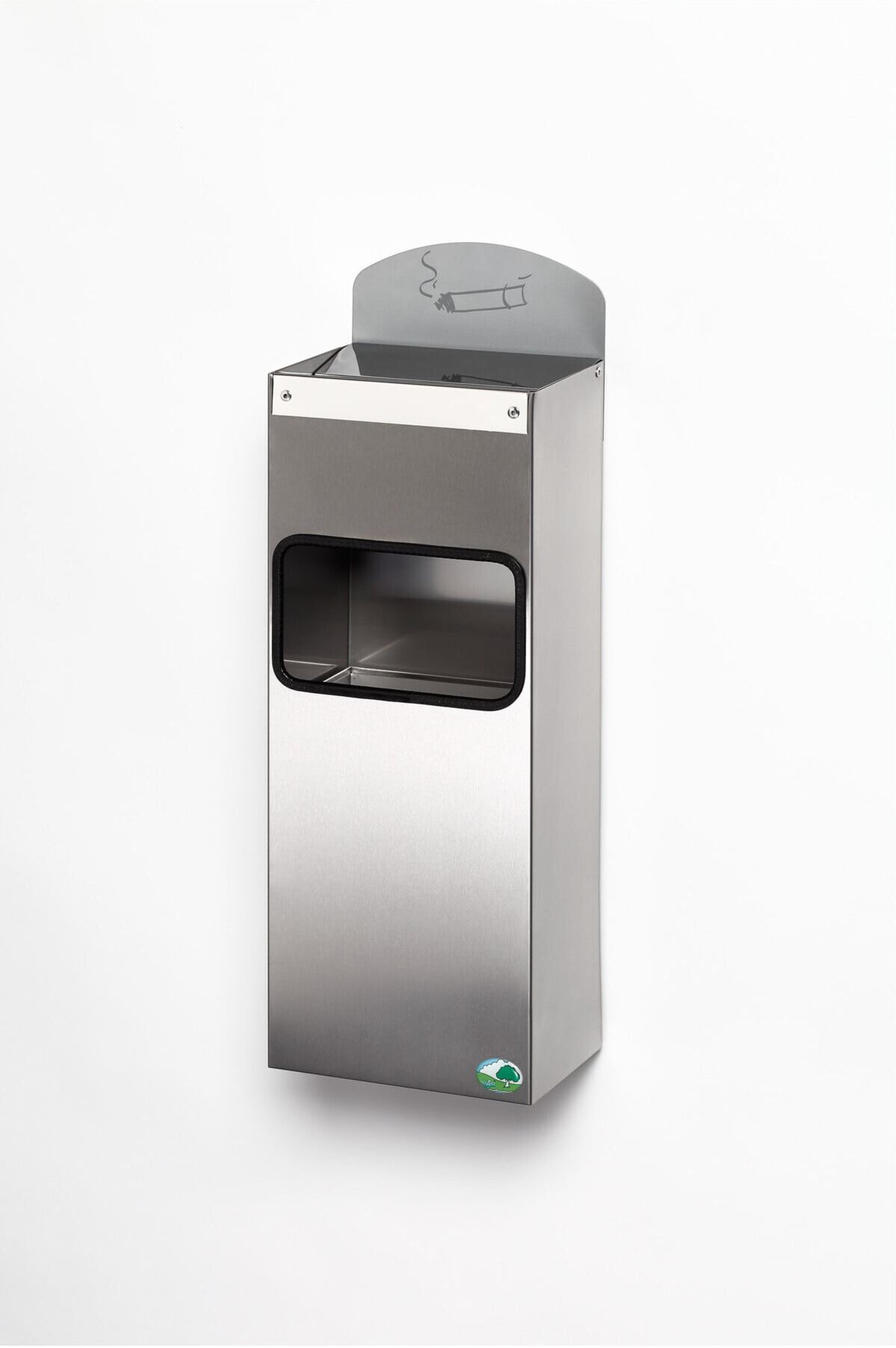 VAR Wandascher Edelstahl mit Schild WH 51 0,8 l/4 l (14983)