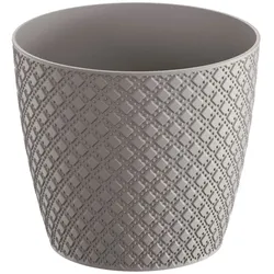 Prosperplast - ORIENT 1L Blumentopf - 12,8x12,8x11,2cm in Steingrau farbe