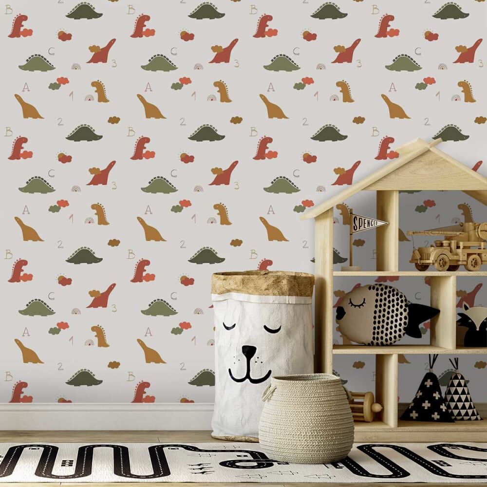 Hexoa Papel pintado dinos 123  52x1000cm