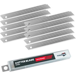 Marapon Cuttermesser-Klingen MCB-9MM, Abbrechklinge, 9mm aus Stahl, 10 Stück