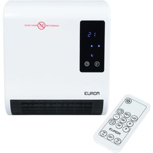 Eurom Heizlüfter Sani Fanheat 2000R, mit 3 Stufen bis 2000 W, Elektroheizer mit Tropfwasserschutz, Fernbedienung & Timer