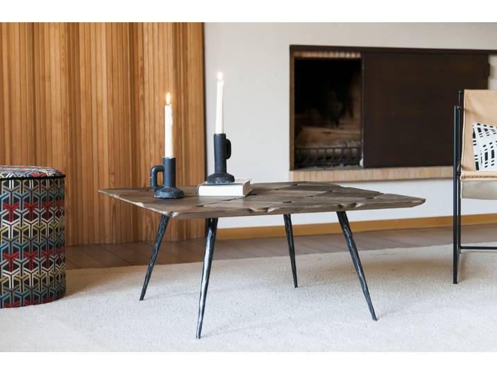 Table basse en bois d'orme Lincoln