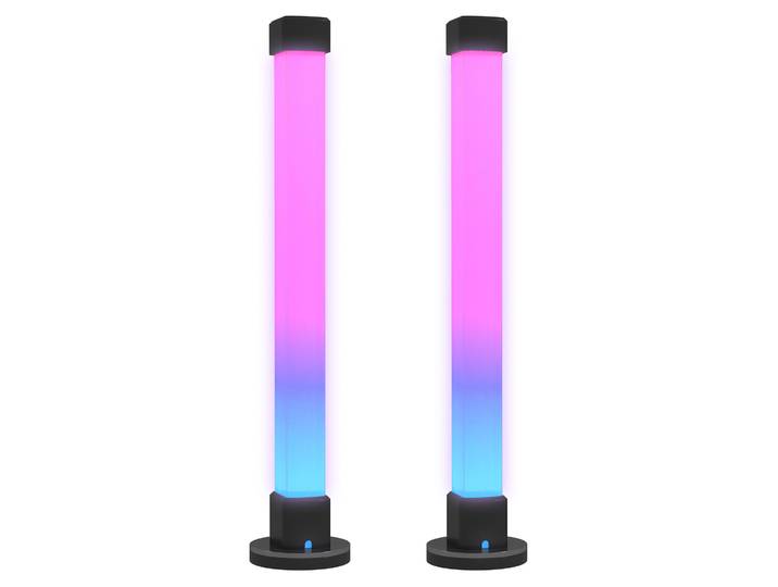 HOMCOM 2er-Set LED-Lampe, Tischlampe mit App- und Fernsteuerung, Farb-Modi, Weiß