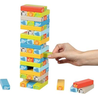 Geschicklichkeitsspiel Wackelturm mit Tiermotiven
