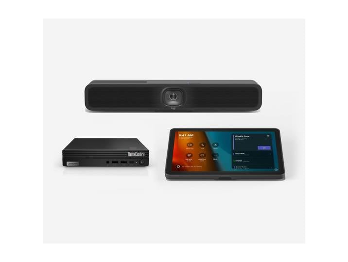 Logitech Entry-Level Small Room Solution for Microsoft Teams Rooms on Windows, Système de vidéoconférence de groupe, 4K Ultra HD, Noir TAPMUP2MSTENT