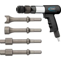 Vibrationsmeißel-Satz 9035V/5, Druckluft-Werkzeug schwarz/blau, inkl. 4 Meißel