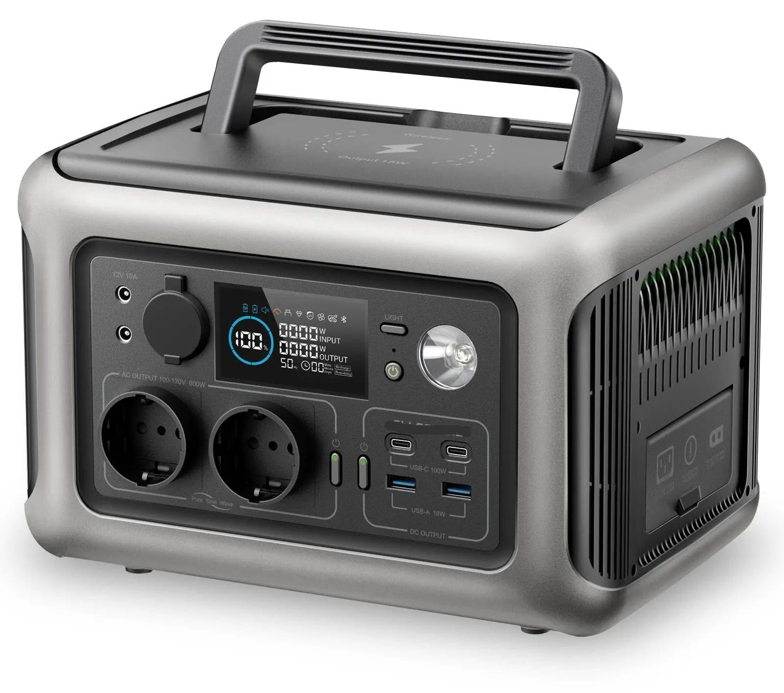 Selius Solar Generator Powerstation Draagbare Stroomgenerator 600W 299Wh
