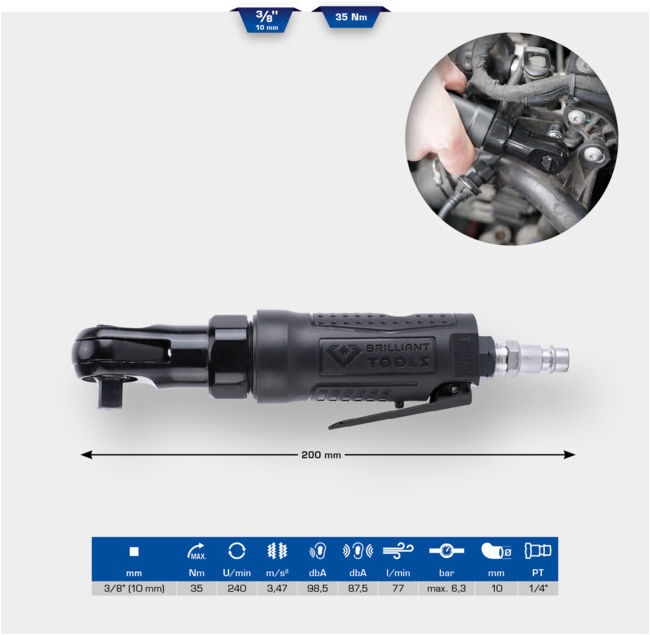 Brilliant Tools Cliquet pneumatique 3/8