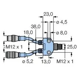 Turck Zweifachverteiler VB2-FSW/R #U3-00770