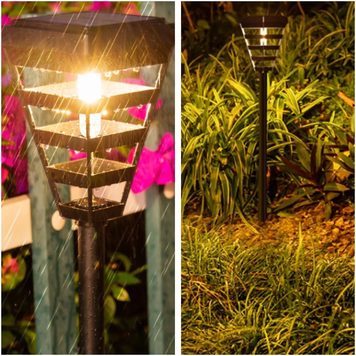 INF Solarbetriebene Gartenleuchte für den Außenbereich - IP65 Wasserdichte Landschaftsbeleuchtung