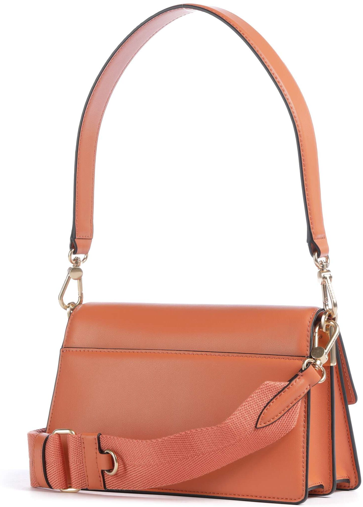 Lacoste Tennis Bliss Schultertasche aus Leder, orange