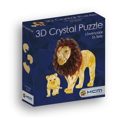 3D Crystal Puzzle - Löwenpaar - 56 Teile