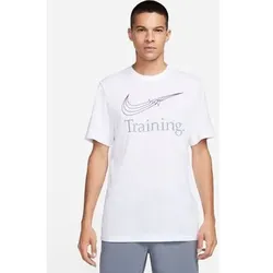 NIKE Herren Shirt M NK DF TEE TRAINING HBR, Größe L in Weiß Weiß