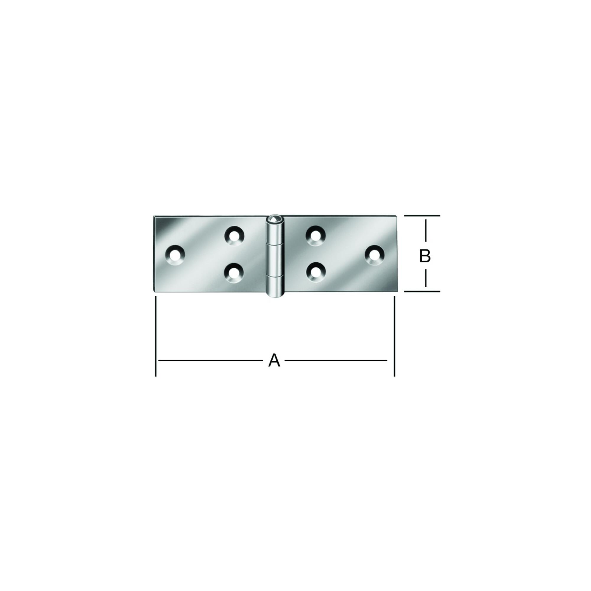 VORMANN Möbel-Tischband L 160mm,B 37mm Edelstahl (010505160)