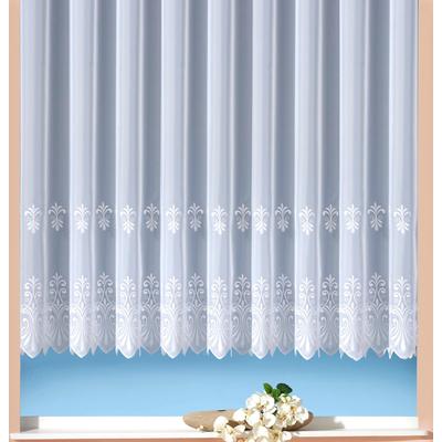 Gardine WECKBRODT "Heidelberg" Gr. 3, weiß, B:450cm H:175cm, Voile, Polyester, Gardinen, Gardine, echte Stickerei, Voile, transparent, mit 1 oder 2 Bordüren, Store