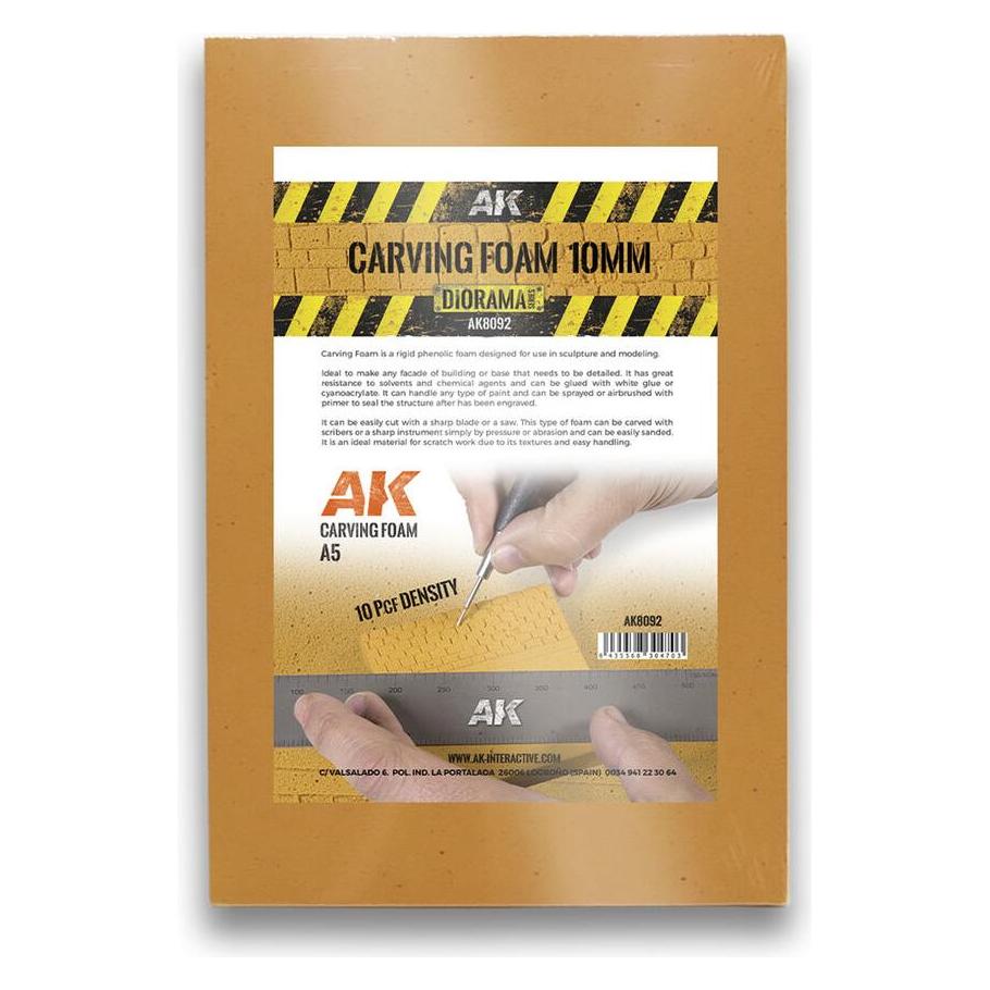 AK Interactive CARVING FOAM 10MM A5 SIZE (228 x 152 MM) (AK8092)