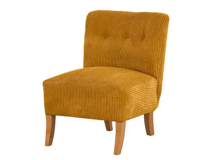 Fauteuil Tillet Laiton Velours côtelé Poppy 62 x 79 x 67cm