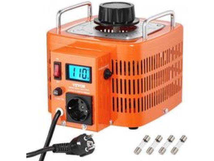 VEVOR 3000VA automatischer Stelltransformator mit variabler Spannung, 10 Ampere, 230 V Eingang, 0-300 V Ausgang, Wechselspannungsregler, mit LCD-Display, 4 zusätzlichen Sicherungen