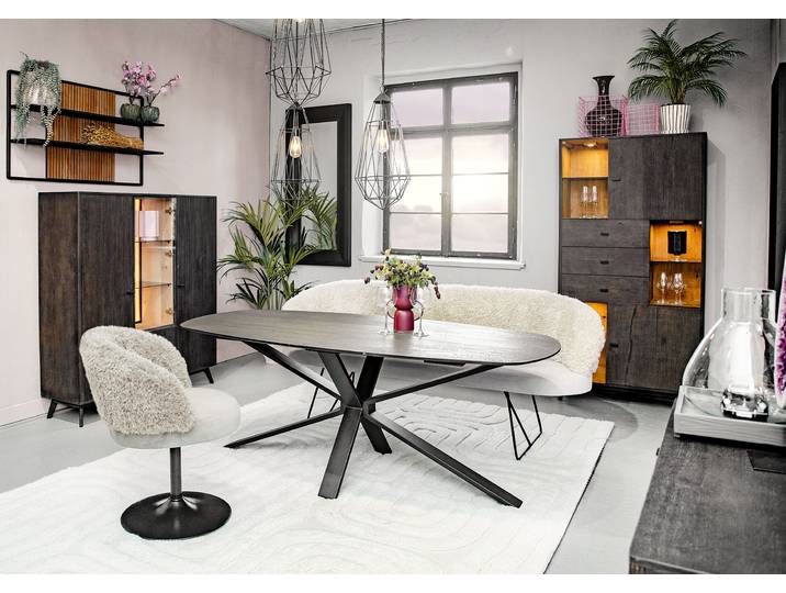 Polsterbank Cullum 202 x 88 x 65cm Weiß/Creme