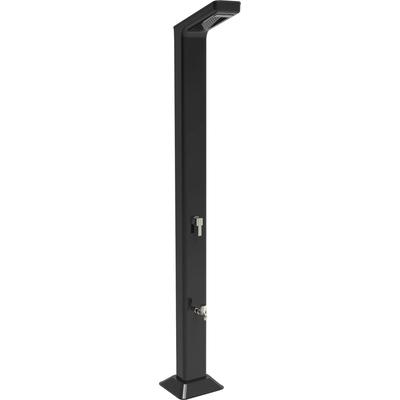 Solardusche UBBINK "SOLARIS PREMIUM LED", schwarz, B:16,8cm H:228cm L:16,8cm, Aluminium, Outdoorduschen, mit LED-Beleuchtung am Duschkopf