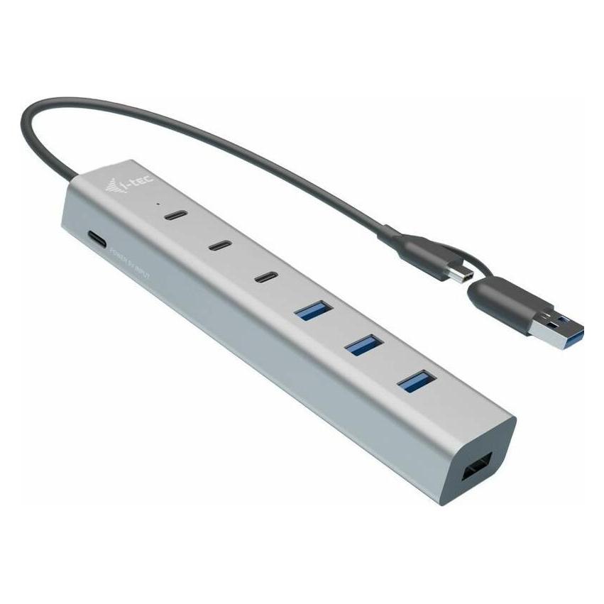 i-tec Cahubmetal7 (USB-A, USB-C, 7 Ports) (CAHUBMETAL7)