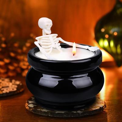 On Spot Shop Skeleton Candle, Gothic Halloween Decor, Vintage Farmhouse Table Scents, Fall Home Decorations Skeleton Candle, Gothic Halloween Decor, Vintage Farmhouse Table Scents, Fall Home Decorations