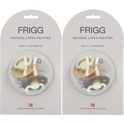 Frigg Fopspeen Daisy Night Porto - Croissant 6-18 Maanden x2 2x2 St Sauger