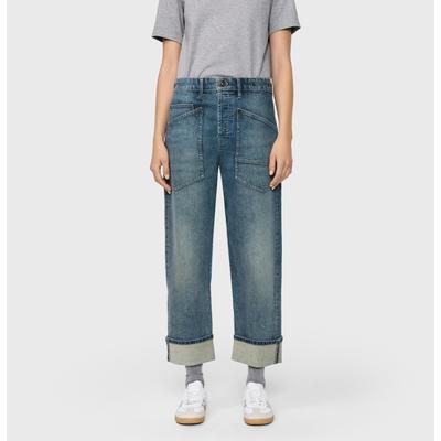 Relax-fit-Jeans MAC, Damen, Gr. 44, N-Gr, blauish grün tinted, Denim/Jeans, Obermaterial: 99% Baumwolle, 1% Elasthan, baggy fit lang, Jeans, Baggy fit für den legeren, bequemen Look