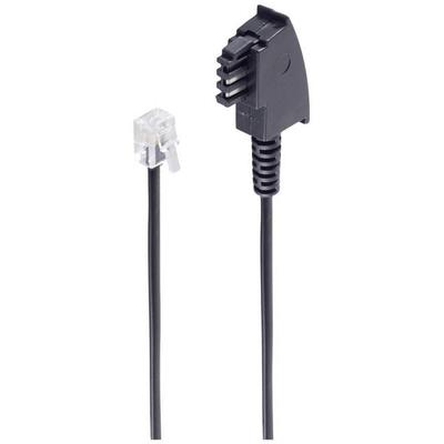 Shiverpeaks Telefon (analog) Anschlusskabel [1x TAE-F-Stecker - 1x RJ11-Stecker 6p4c] 3 m Schwarz