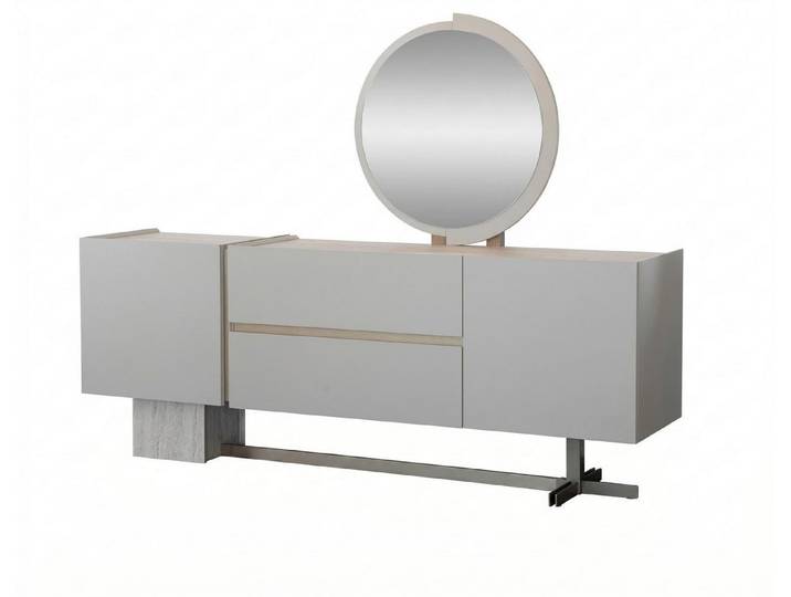 JVmoebel Sideboard Esszimmer Set Konsole Spiegel Moderner Stil Braun Grau Funktional, Made in Europa
