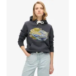 Superdry für Damen. W2012146A Sweatshirt Tokyo Vl Grafik grau (M), Lässig, Baumwolle