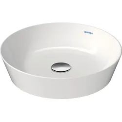 Duravit Cape Cod Aufsatzbecken, Ø 430 mm, ohne Hahnloch, ohne Überlauf, 23284300001, Farbe: Innenfarbe Weiß, Außenfarbe Weiß, mit Wondergliss