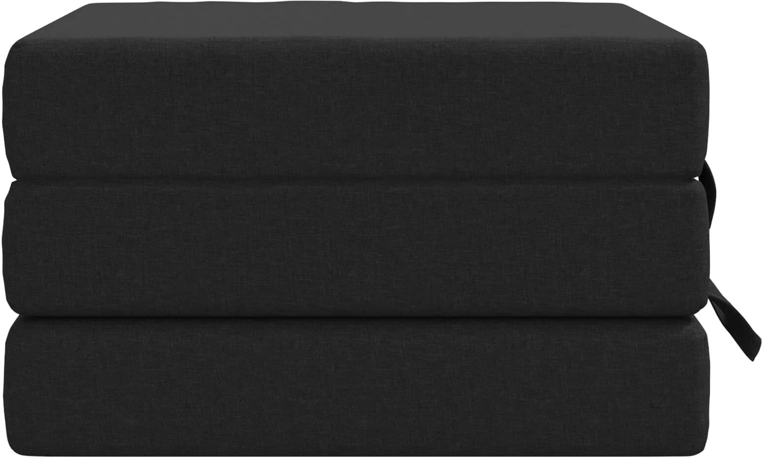 vidaXL Canapé-lit pliable 75 x 63 x 45 cm Noir
