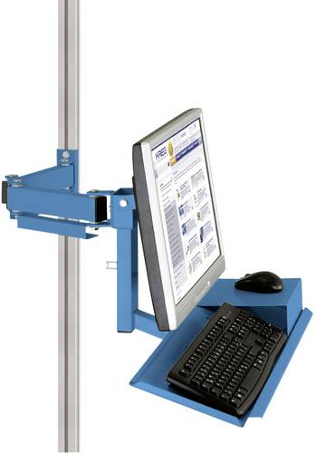 Manuflex ZB8286.5012 Standard Monitorträger für CANTOLAB und ALU mit Tastatur- und Mausfläche, VESA-Adapter 100mm