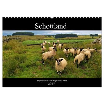 Schottland - Impressionen von magischen Orten (Wandkalender 2027 DIN A2 quer), CALVENDO Monatskalender