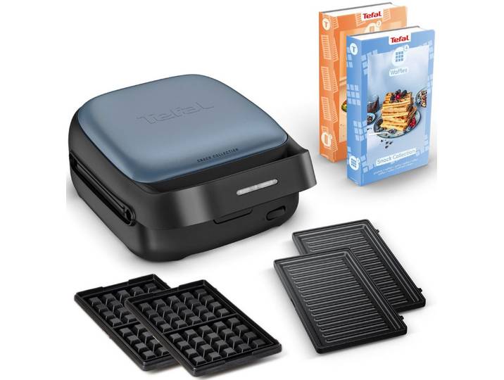 Tefal 2-in-1-Sandwichmaker SW8674 Snack Collection, 700 W, Antihaftbeschichtung, austauschbare Plattensets, inkl. Rezeptbuch