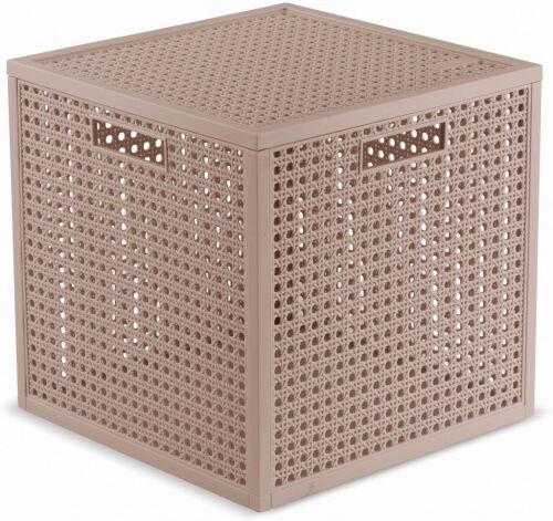 Curver KAYA 19L Boîte de rangement cube 28 × 28 × 28 cm, rose poudré 17213764
