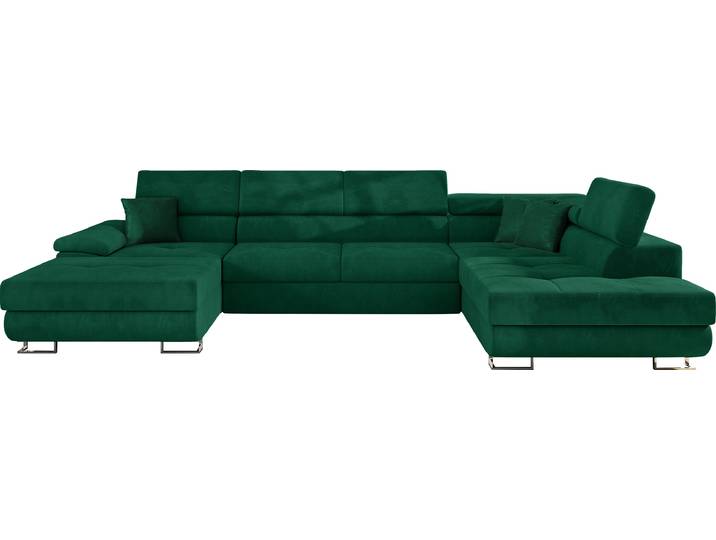 MIRJAN24 Ecksofa Cotere Bis, Eckcouch mit Bettkasten, U-Form Schlafsofa vom Hersteller, Wohnlandschaft (Kronos 19, Seite: Rechts)