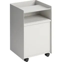 Folded Beistellschrank mit Schublade auf Rollen 61,5 cm, hellgrau