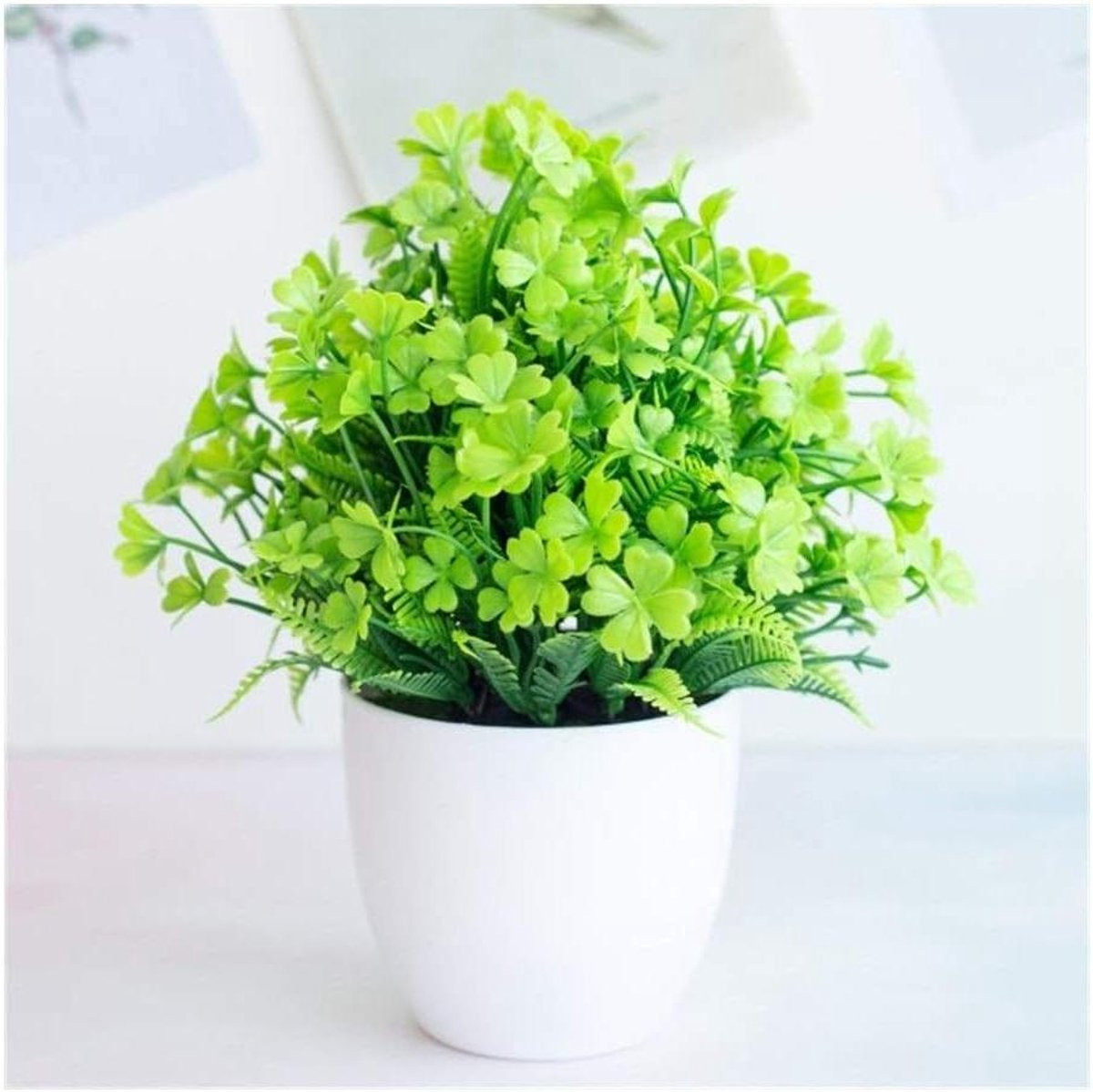 Levensechte Kunstplant Bonsai Groen in Pot voor Interieur Decoratie