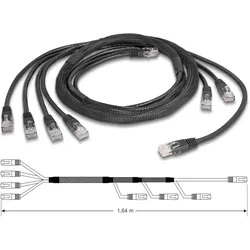 DELOCK RJ45 Trunk-Kabel 4x St > 4x St Cat.5e UTP schwarz