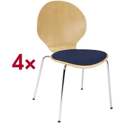 Nowy Styl 4er-Set Stapelstühle »Cafe VI« blau, 50x45 cm
